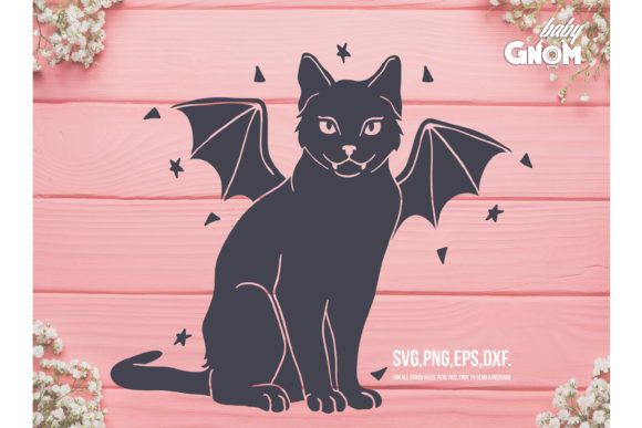 Bat Cat SVG: A Feline Design for Embroidery Projects