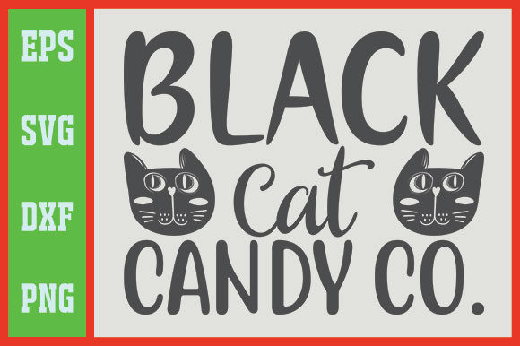 Black Cat Candy Co. Embroidery Design