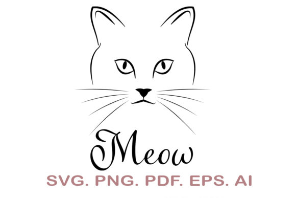 Cat SVG, Cat Face SVG, Meow SVG