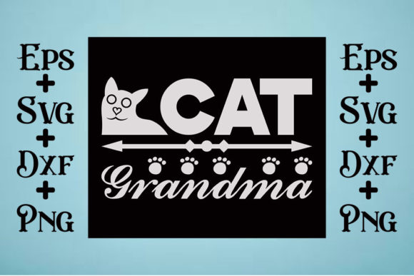 Cat Svg Design, Cat Grandma