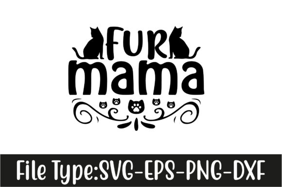Cat Svg Design, Fur Mama-01