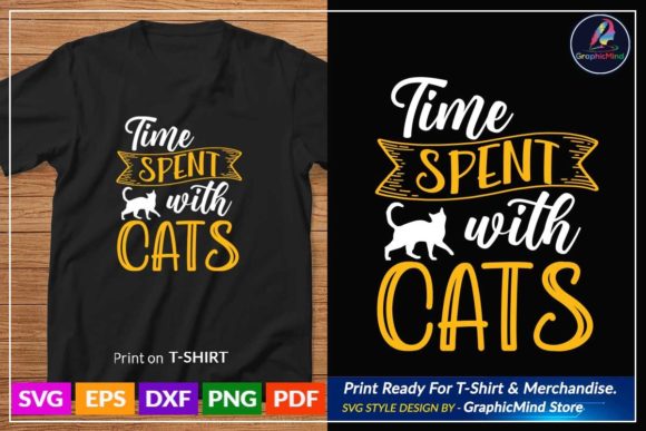 Cat SVG T Shirt Design Sublimation