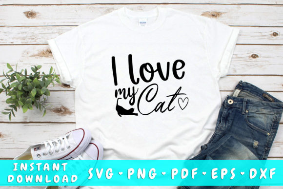 I Love My Cat SVG